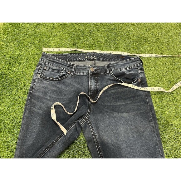 Seven7 Womens Y2K Jeans Blue 5 Pocket Slim Bootcut Denim Jeans Size 12 Sequin - Picture 7 of 9